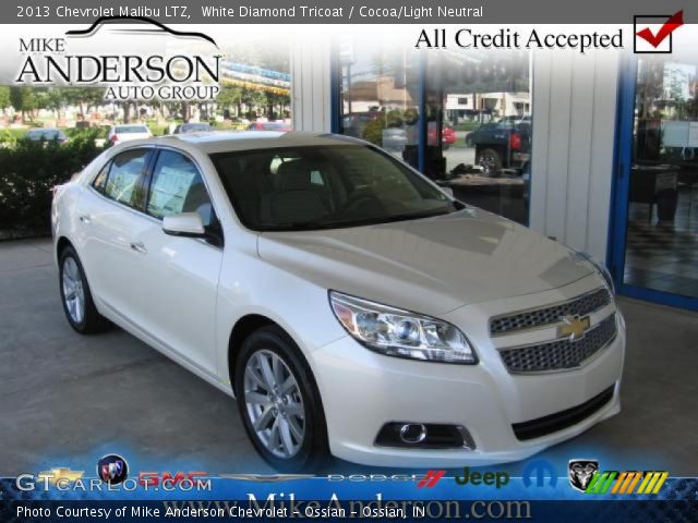 2013 Chevrolet Malibu LTZ in White Diamond Tricoat