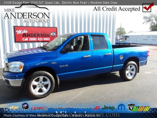 2008 Dodge Ram 1500 SLT Quad Cab in Electric Blue Pearl