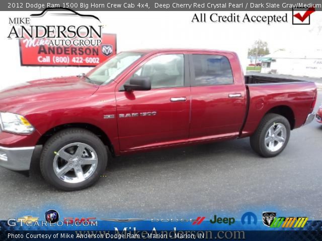 2012 Dodge Ram 1500 Big Horn Crew Cab 4x4 in Deep Cherry Red Crystal Pearl