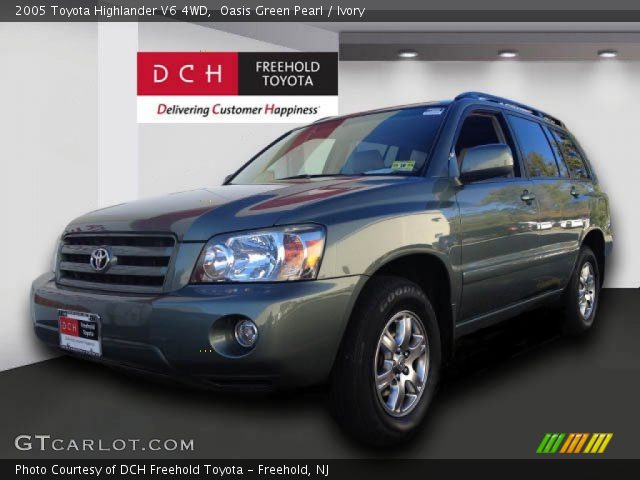 2005 Toyota Highlander V6 4WD in Oasis Green Pearl