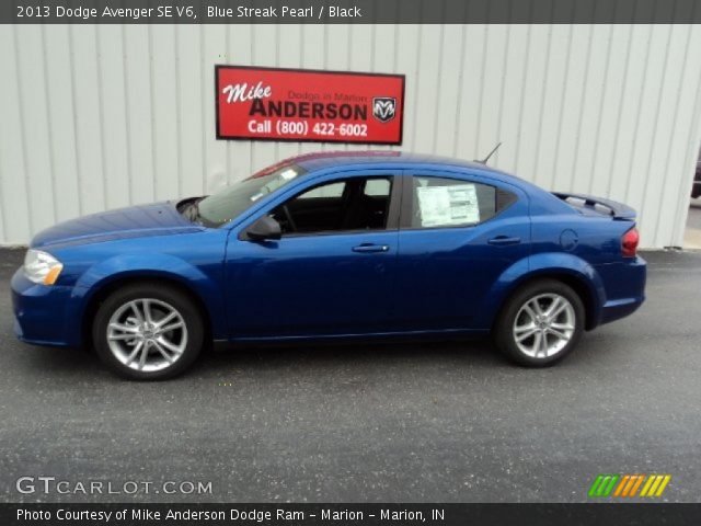 2013 Dodge Avenger SE V6 in Blue Streak Pearl