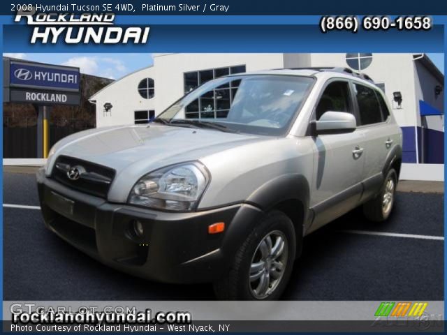 2008 Hyundai Tucson SE 4WD in Platinum Silver