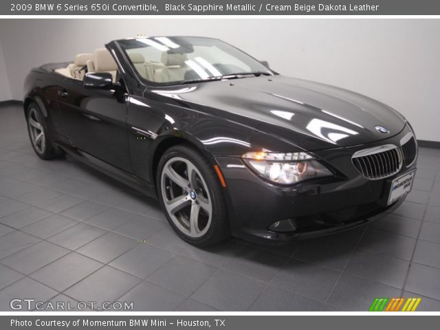 2009 BMW 6 Series 650i Convertible in Black Sapphire Metallic
