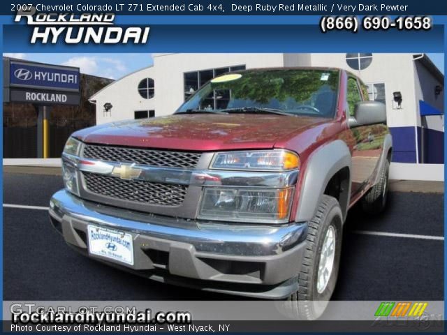 2007 Chevrolet Colorado LT Z71 Extended Cab 4x4 in Deep Ruby Red Metallic