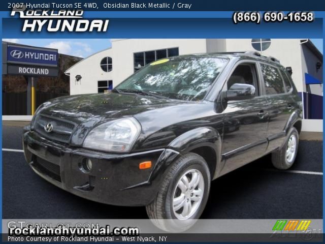 2007 Hyundai Tucson SE 4WD in Obsidian Black Metallic