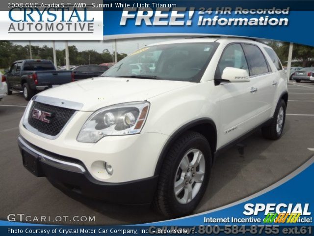 2008 GMC Acadia SLT AWD in Summit White