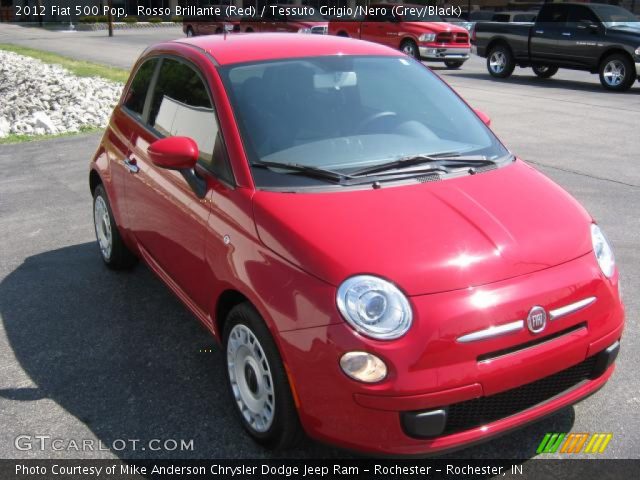 2012 Fiat 500 Pop in Rosso Brillante (Red)