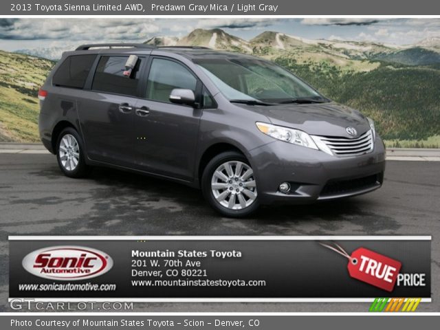 2013 Toyota Sienna Limited AWD in Predawn Gray Mica