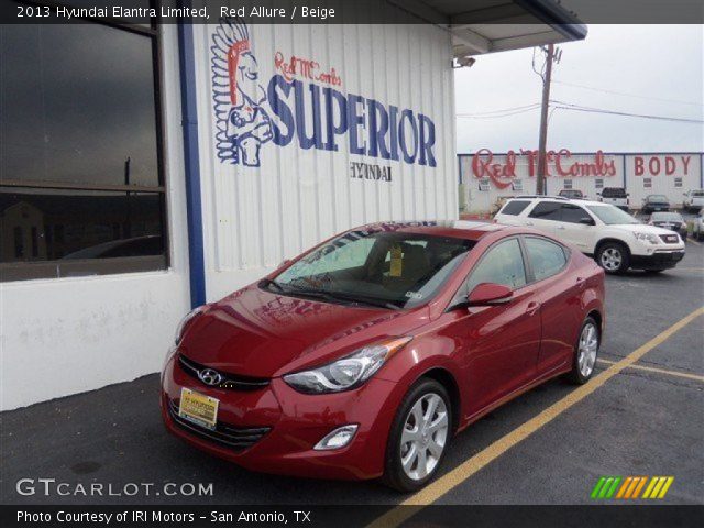 2013 Hyundai Elantra Limited in Red Allure