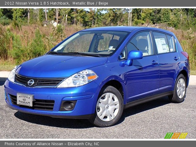2012 Nissan Versa 1.8 S Hatchback in Metallic Blue