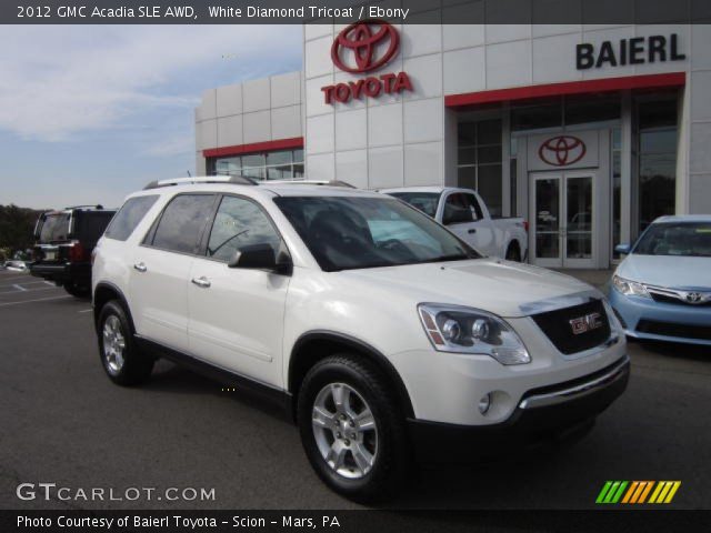 2012 GMC Acadia SLE AWD in White Diamond Tricoat