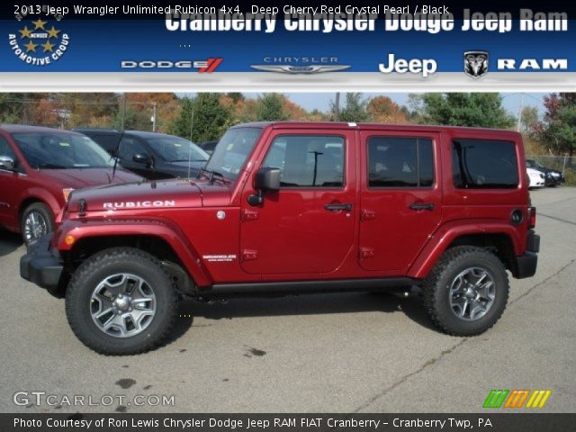 2013 Jeep Wrangler Unlimited Rubicon 4x4 in Deep Cherry Red Crystal Pearl