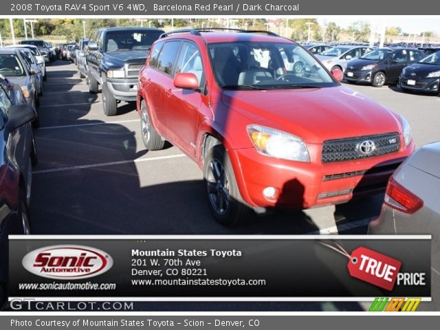 2008 Toyota RAV4 Sport V6 4WD in Barcelona Red Pearl