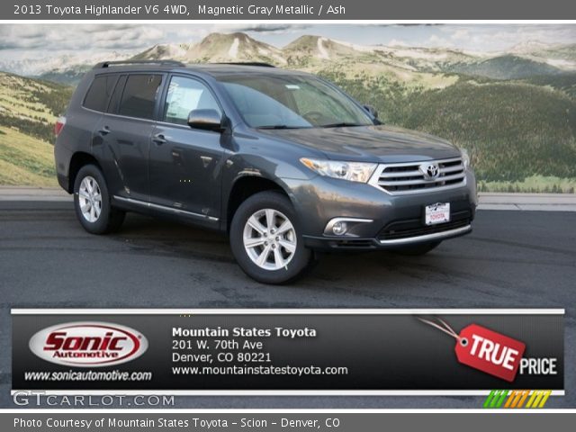 2013 Toyota Highlander V6 4WD in Magnetic Gray Metallic