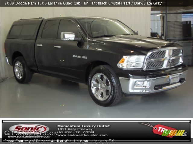 2009 Dodge Ram 1500 Laramie Quad Cab in Brilliant Black Crystal Pearl