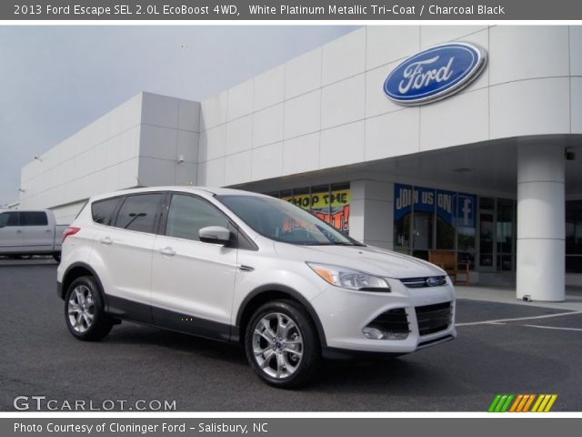 2013 Ford Escape SEL 2.0L EcoBoost 4WD in White Platinum Metallic Tri-Coat