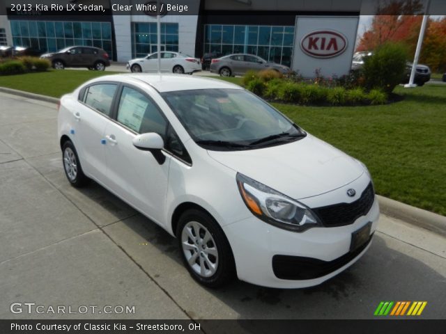 2013 Kia Rio LX Sedan in Clear White