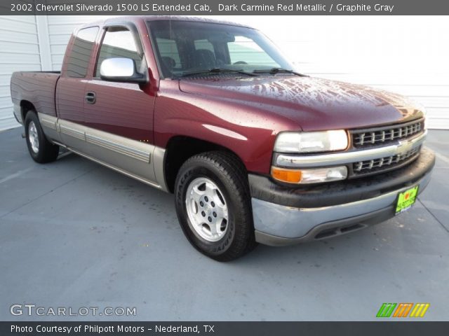 2002 Chevrolet Silverado 1500 LS Extended Cab in Dark Carmine Red Metallic