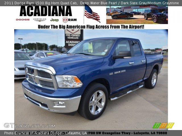 2011 Dodge Ram 1500 Big Horn Quad Cab in Deep Water Blue Pearl