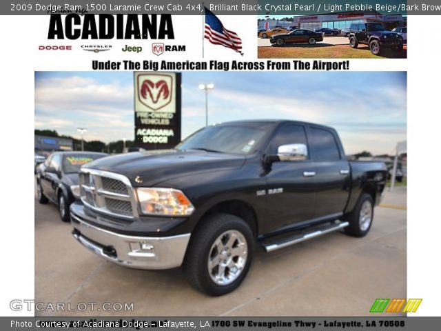 2009 Dodge Ram 1500 Laramie Crew Cab 4x4 in Brilliant Black Crystal Pearl