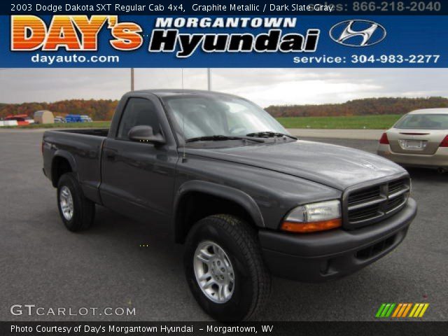 2003 Dodge Dakota SXT Regular Cab 4x4 in Graphite Metallic