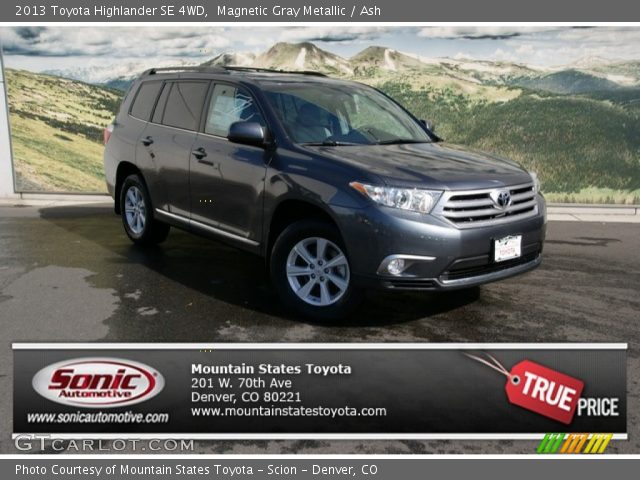 2013 Toyota Highlander SE 4WD in Magnetic Gray Metallic