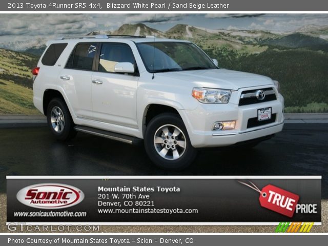 2013 Toyota 4Runner SR5 4x4 in Blizzard White Pearl