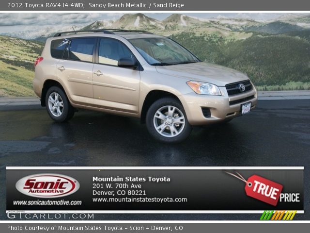 2012 Toyota RAV4 I4 4WD in Sandy Beach Metallic