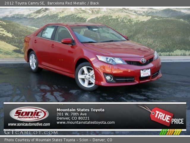 2012 Toyota Camry SE in Barcelona Red Metallic