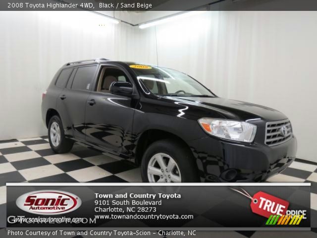2008 Toyota Highlander 4WD in Black