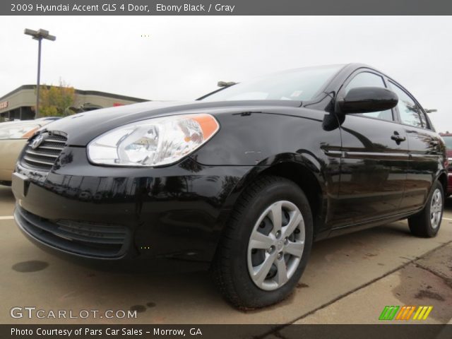 2009 Hyundai Accent GLS 4 Door in Ebony Black