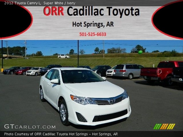 2012 Toyota Camry L in Super White