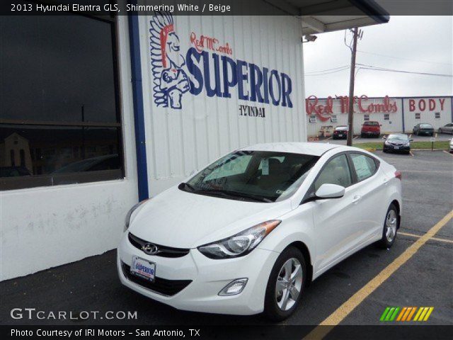 2013 Hyundai Elantra GLS in Shimmering White