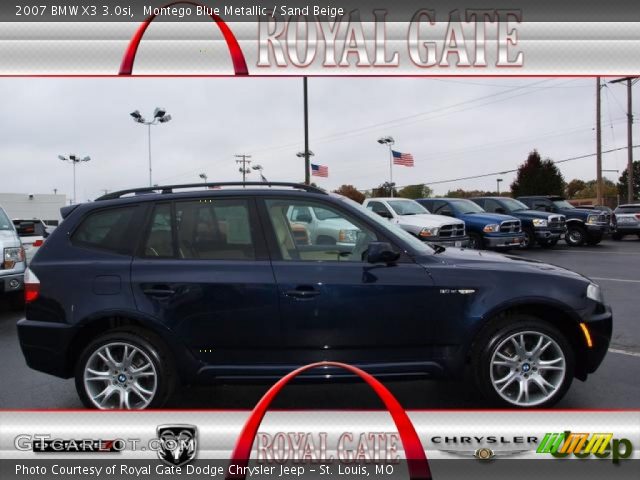2007 BMW X3 3.0si in Montego Blue Metallic