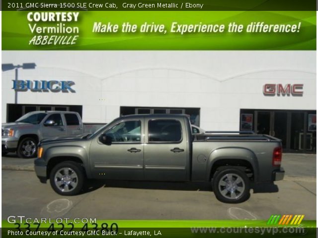 2011 GMC Sierra 1500 SLE Crew Cab in Gray Green Metallic