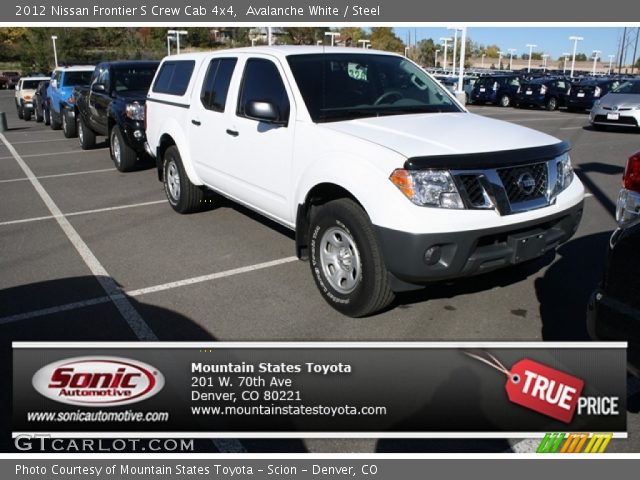 2012 Nissan Frontier S Crew Cab 4x4 in Avalanche White