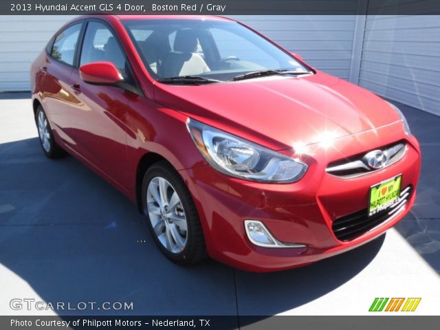 2013 Hyundai Accent GLS 4 Door in Boston Red