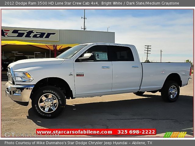 2012 Dodge Ram 3500 HD Lone Star Crew Cab 4x4 in Bright White