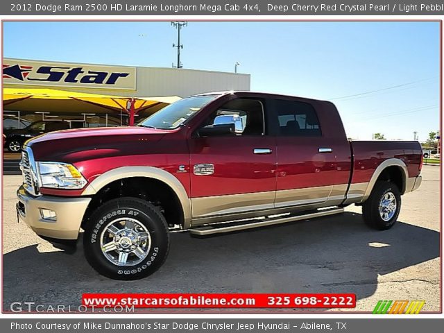 2012 Dodge Ram 2500 HD Laramie Longhorn Mega Cab 4x4 in Deep Cherry Red Crystal Pearl