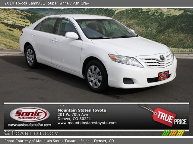2010 Toyota Camry SE in Super White