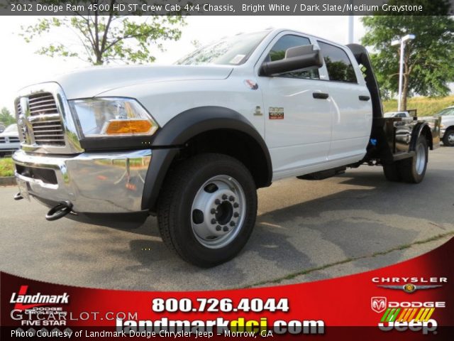 2012 Dodge Ram 4500 HD ST Crew Cab 4x4 Chassis in Bright White
