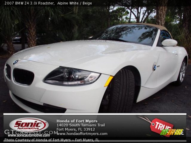 2007 BMW Z4 3.0i Roadster in Alpine White