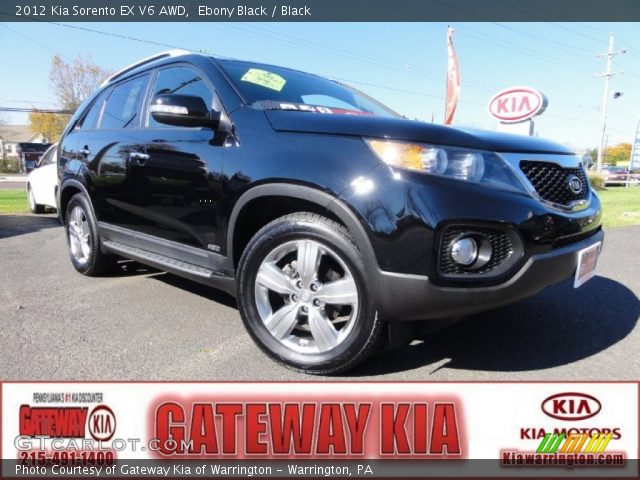 2012 Kia Sorento EX V6 AWD in Ebony Black