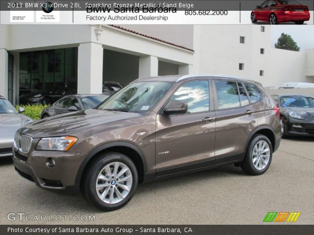 2013 BMW X3 xDrive 28i in Sparkling Bronze Metallic