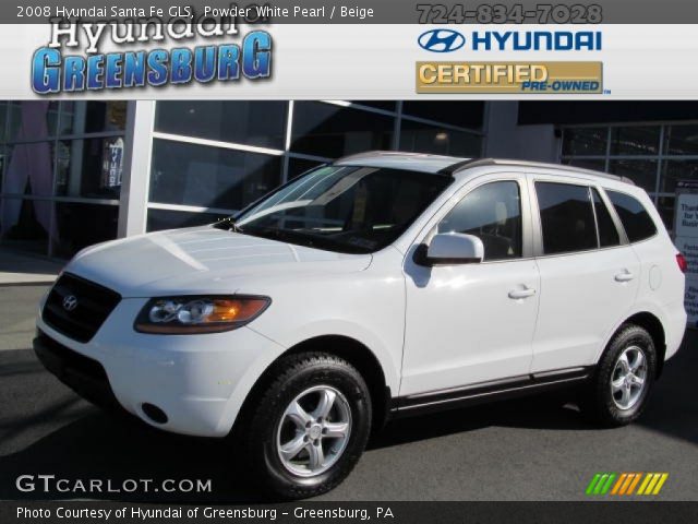 2008 Hyundai Santa Fe GLS in Powder White Pearl