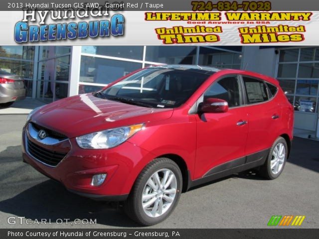 2013 Hyundai Tucson GLS AWD in Garnet Red