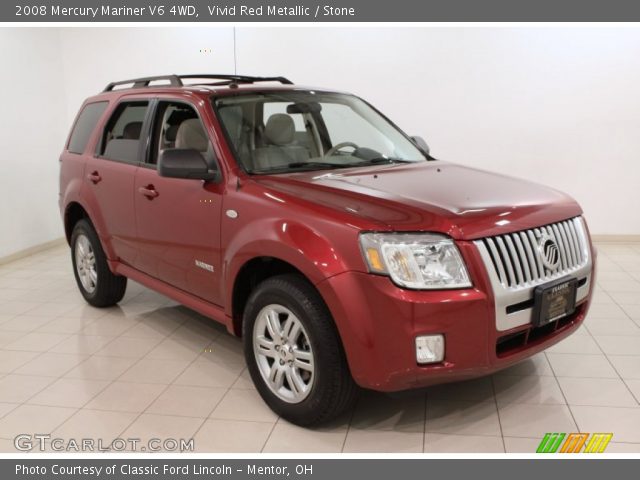 2008 Mercury Mariner V6 4WD in Vivid Red Metallic