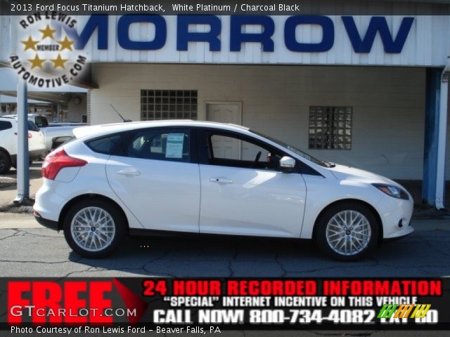 2013 Ford Focus Titanium Hatchback in White Platinum