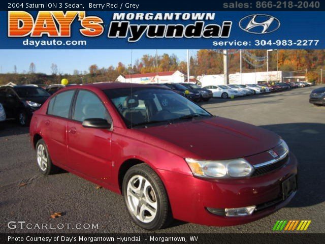 2004 Saturn ION 3 Sedan in Berry Red