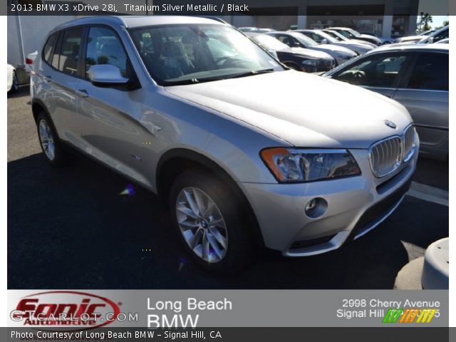 2013 BMW X3 xDrive 28i in Titanium Silver Metallic